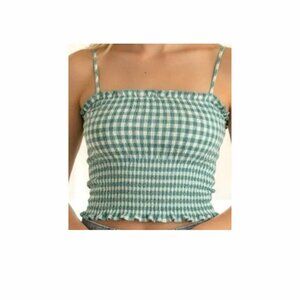 American Eagle Outfitters Green Crop Top Women's Large